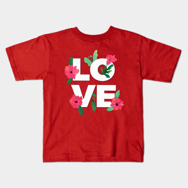 Love Flower Kids T-Shirt by Mako Design 